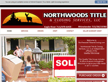 Tablet Screenshot of northwoodstitleandclosing.com
